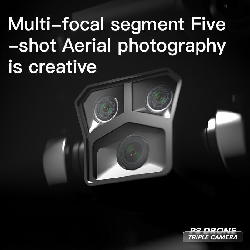 P8 Pro HD GPS Drone with 5 Lenses & Obstacle Avoidance - LightningZap