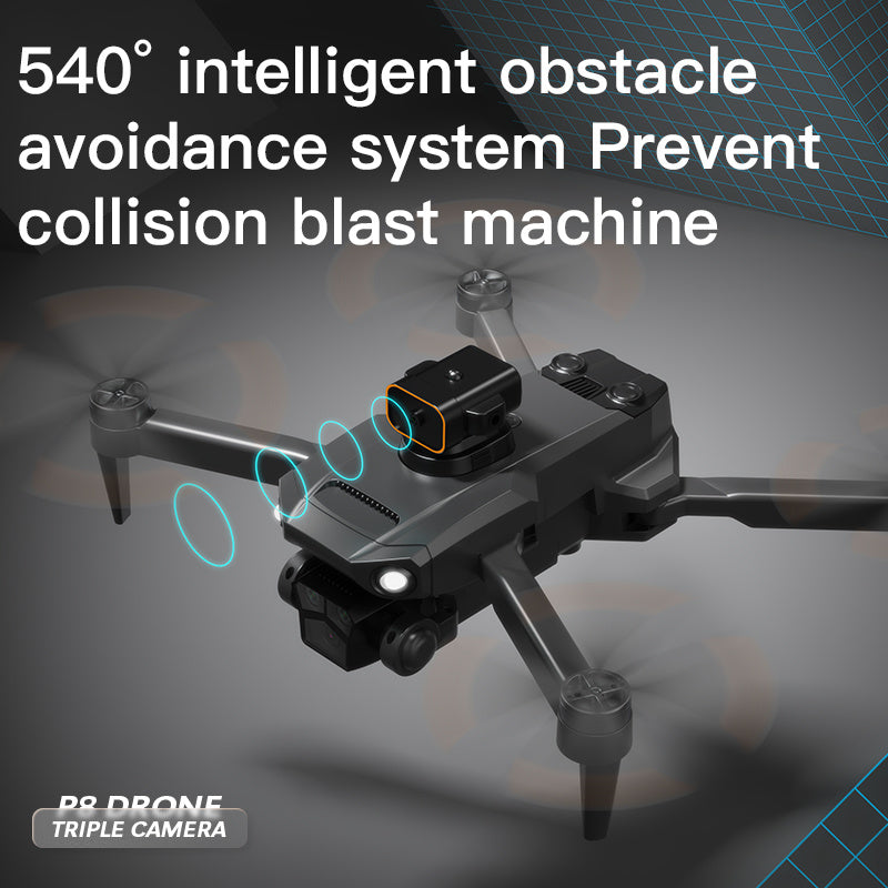 P8 Pro HD GPS Drone with 5 Lenses & Obstacle Avoidance - LightningZap