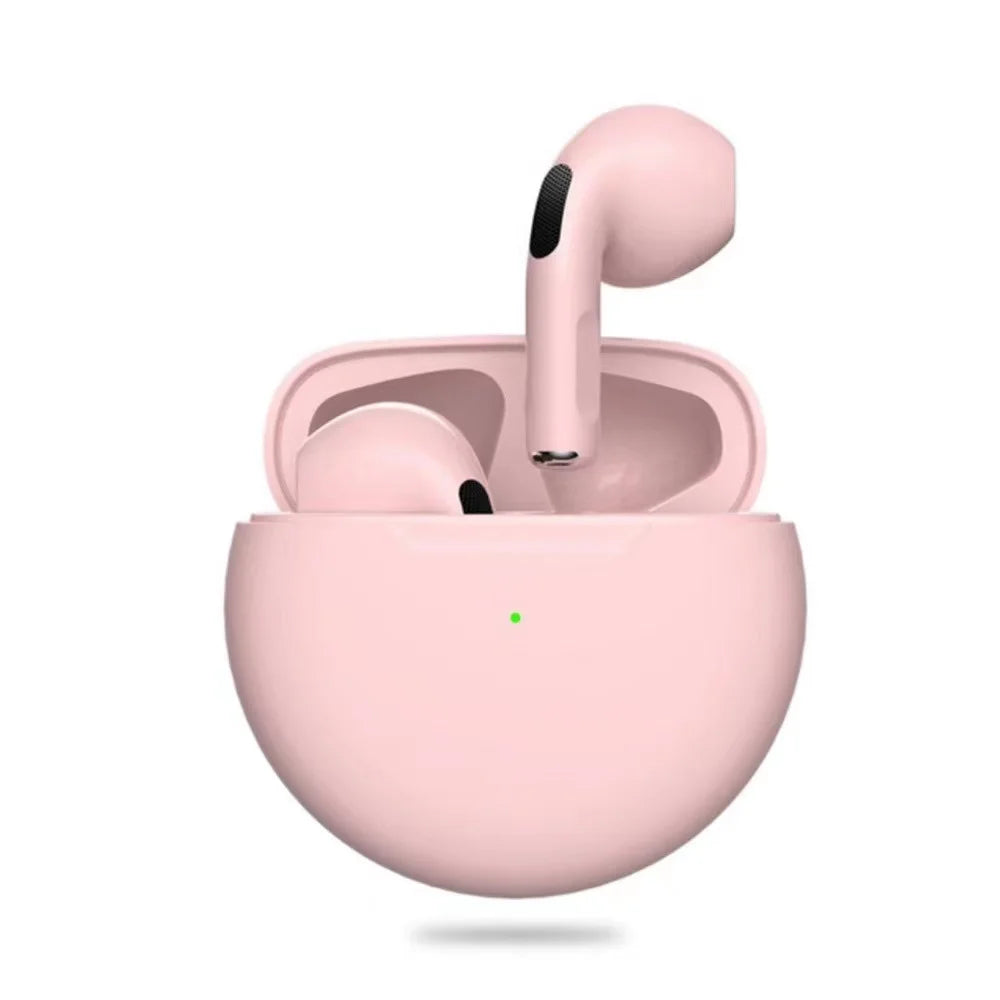 Pro 6 TWS Wireless Earbuds with Mic – Bluetooth Sports Headset for iPhone & Xiaomi - LightningZap