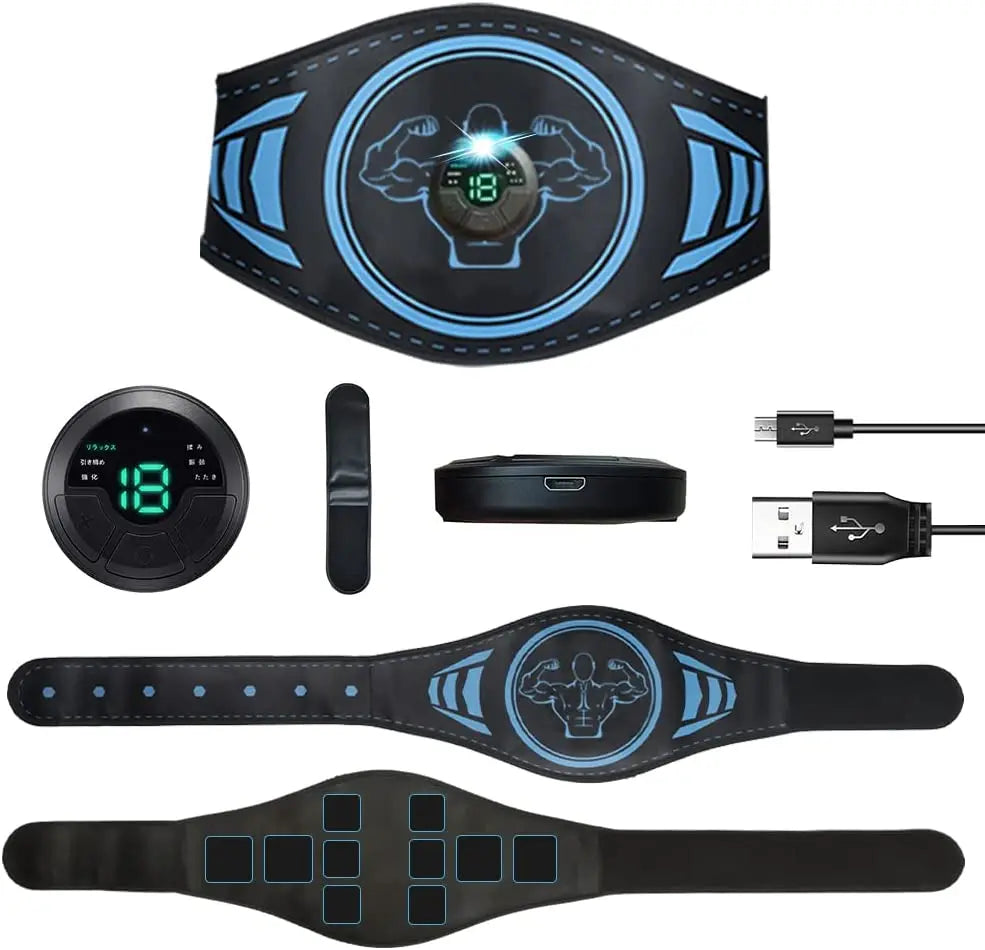 EMS Abdominal Muscle Stimulator – Weight Loss & Body Toning Massage Belt - LightningZap