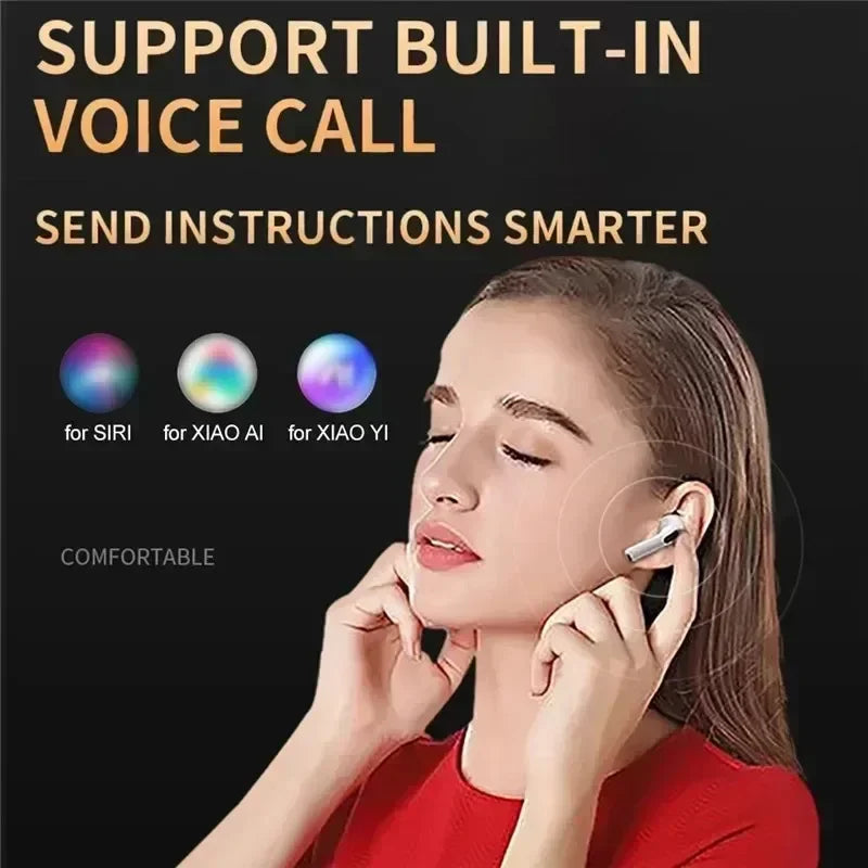 Pro 6 TWS Wireless Earbuds with Mic – Bluetooth Sports Headset for iPhone & Xiaomi - LightningZap