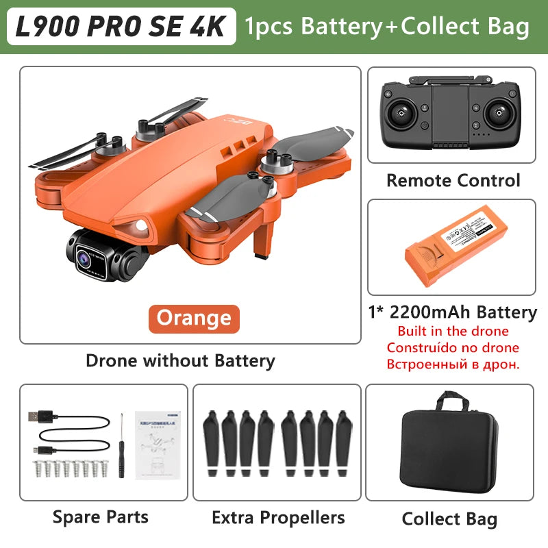 Lightning-Zap SkyVoyager L900 Pro 4K GPS Drone with Dual Camera, 5G WiFi, Brushless Motor, and Foldable Design - LightningZap