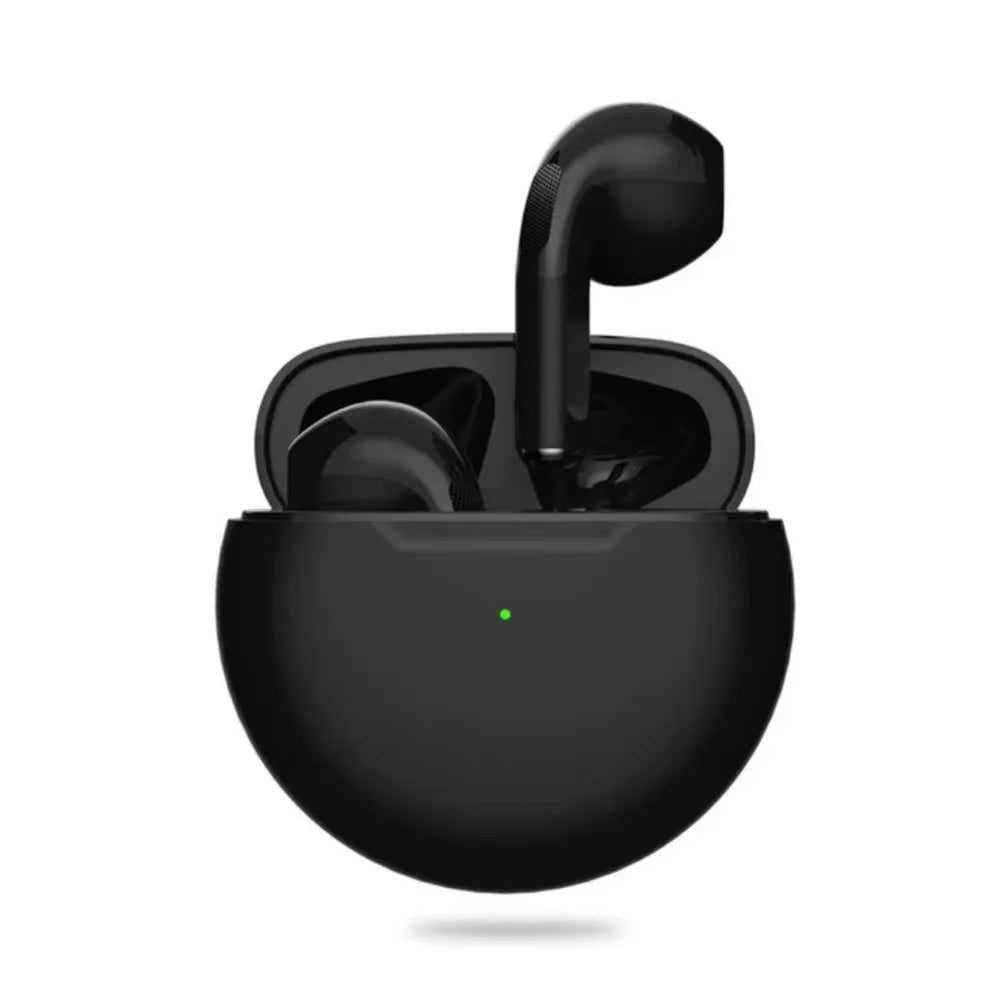 Pro 6 TWS Wireless Earbuds with Mic – Bluetooth Sports Headset for iPhone & Xiaomi - LightningZap
