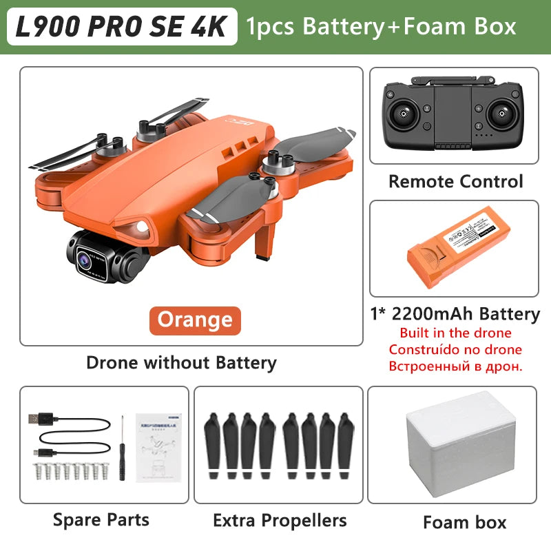 Lightning-Zap SkyVoyager L900 Pro 4K GPS Drone with Dual Camera, 5G WiFi, Brushless Motor, and Foldable Design - LightningZap