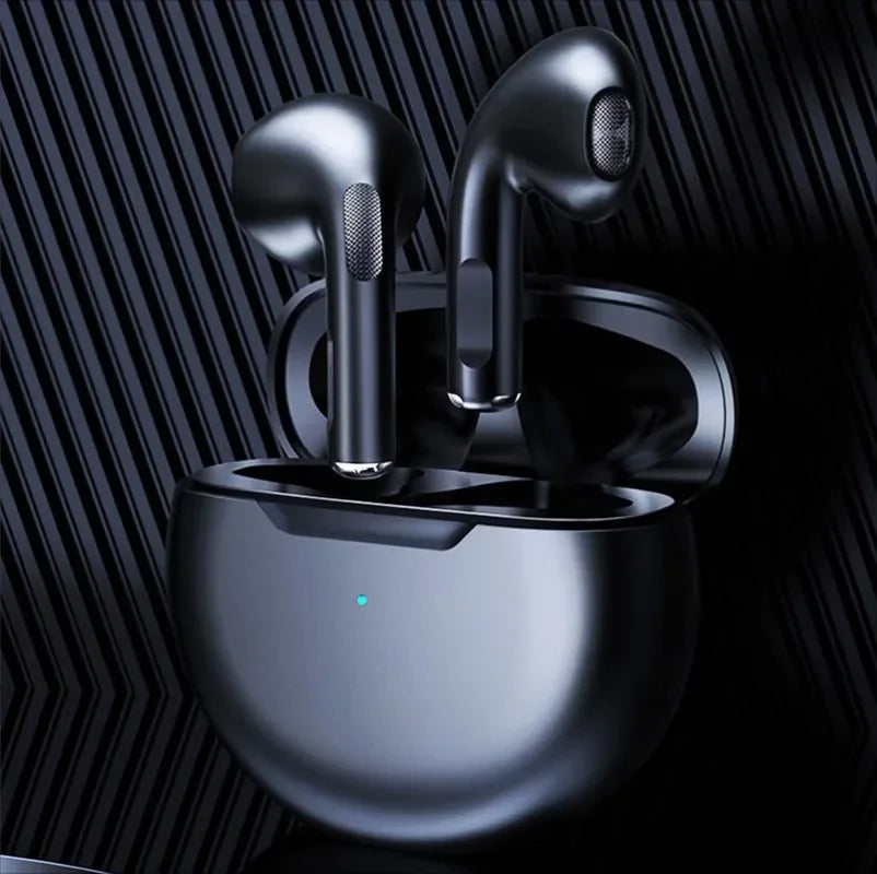 Pro 6 TWS Wireless Earbuds with Mic – Bluetooth Sports Headset for iPhone & Xiaomi - LightningZap