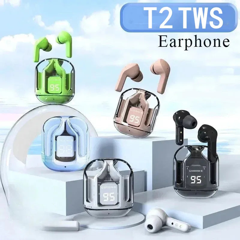 T2 Wireless Mini Earbuds Bluetooth 5.3 with LED Display - LightningZap