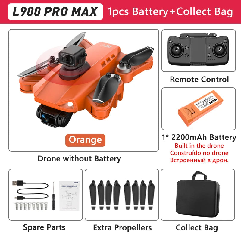 Lightning-Zap SkyVoyager L900 Pro 4K GPS Drone with Dual Camera, 5G WiFi, Brushless Motor, and Foldable Design - LightningZap