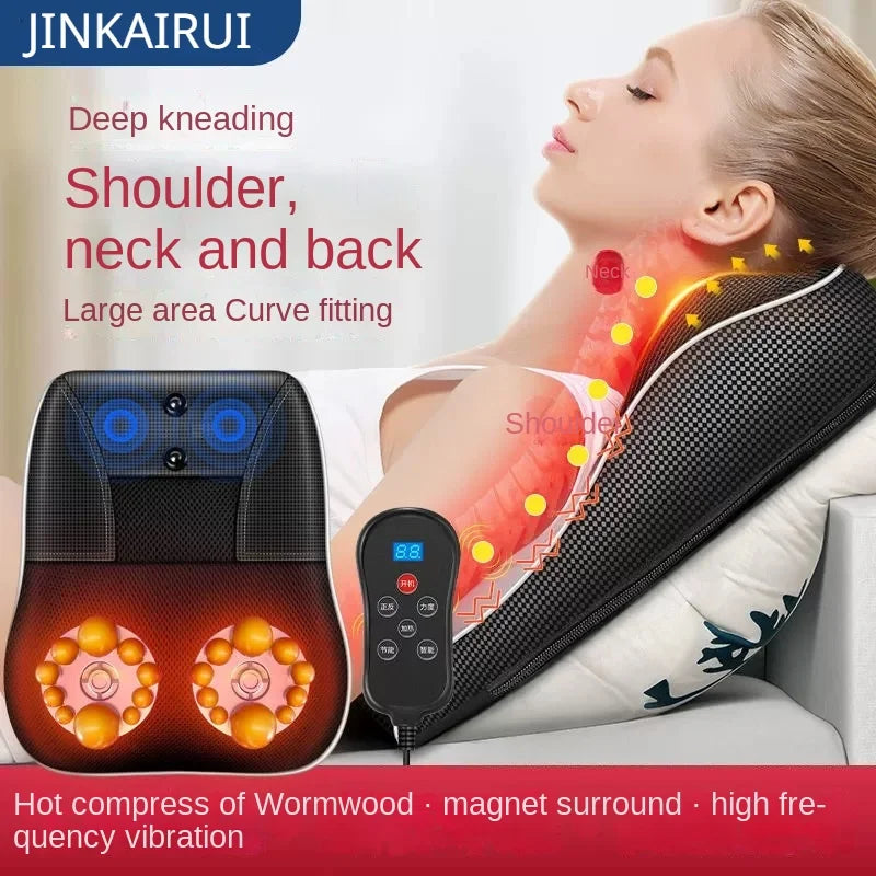 Jinkairui Electric Shiatsu Neck & Back Massager with Heat & Vibration - LightningZap