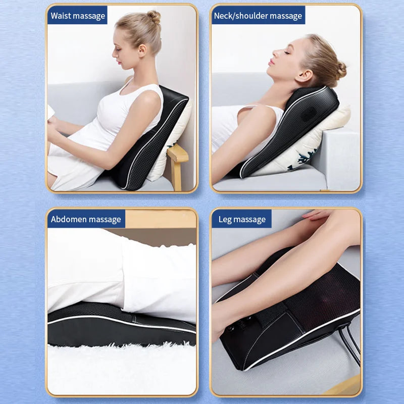 Jinkairui Electric Shiatsu Neck & Back Massager with Heat & Vibration - LightningZap