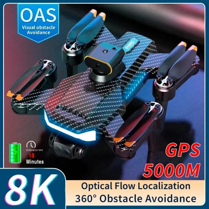 Lightning-Zap AeroVision P17 8K 5G GPS Pro Drone | 4-Camera HD Aerial Photography with Obstacle Avoidance - LightningZap