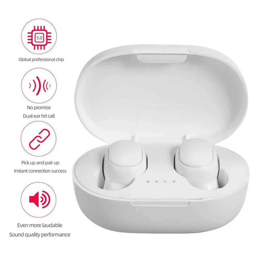 A6S Bluetooth 5.0 In-Ear TWS Waterproof Sports Earbuds with Mic - LightningZap