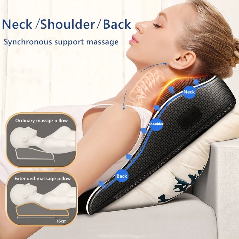 Jinkairui Electric Shiatsu Neck & Back Massager with Heat & Vibration - LightningZap