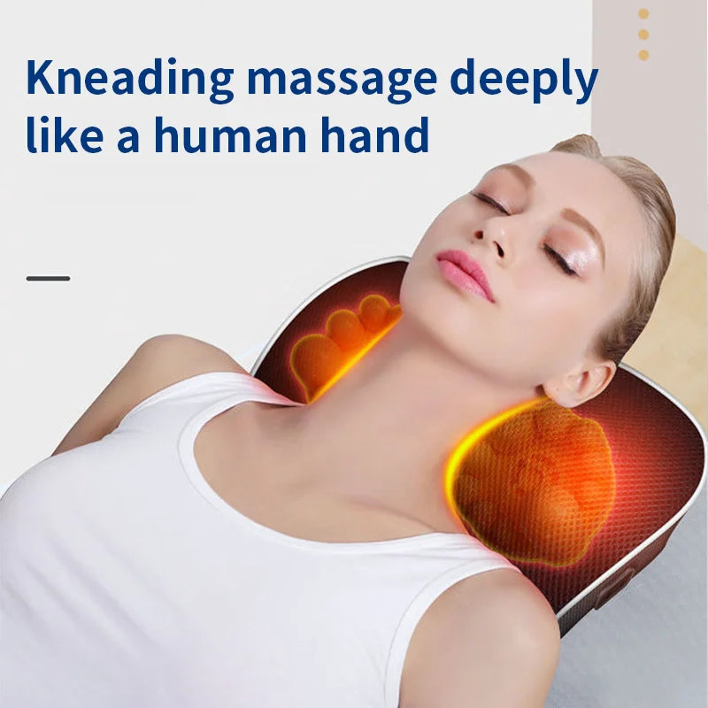 Jinkairui Electric Shiatsu Neck & Back Massager with Heat & Vibration - LightningZap