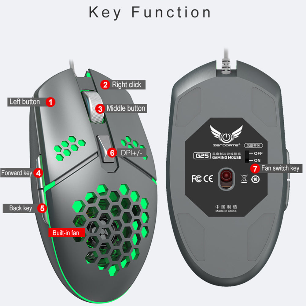 Cooling Hole Mechanical Gaming Mouse - LightningZap