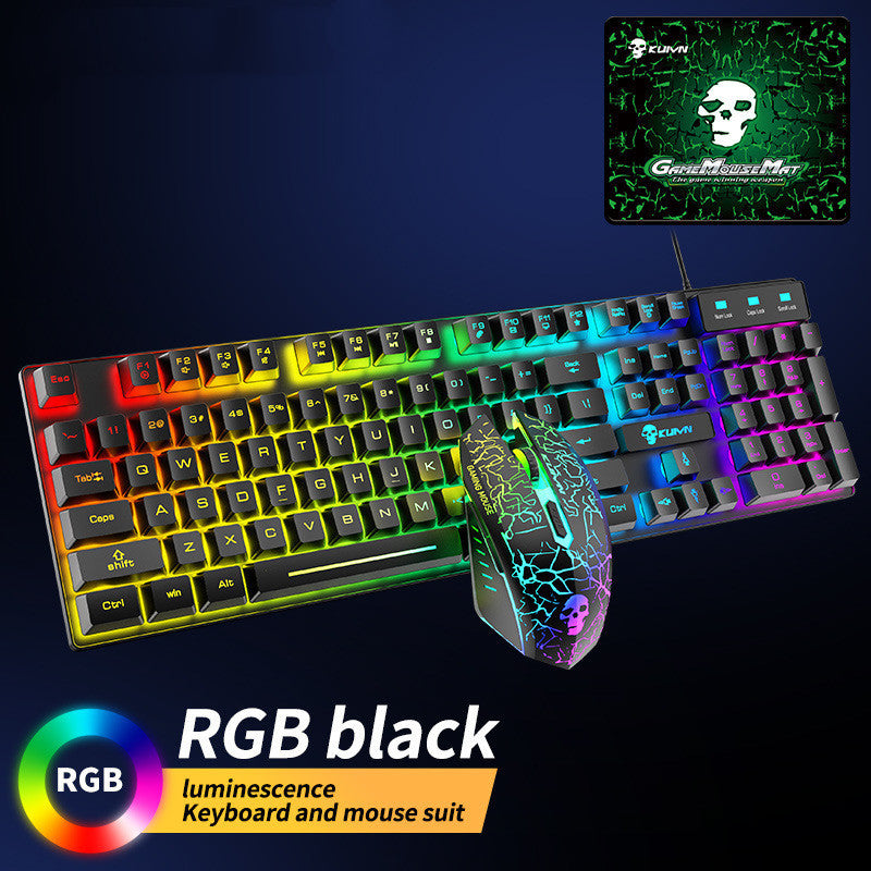 Kuiying T6RGB LED Backlit Keyboard and Mouse Combo - LightningZap