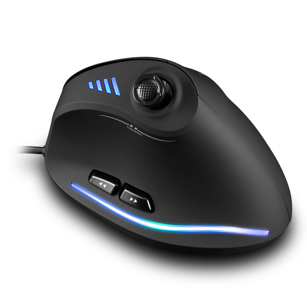 Ergonomic Wired Vertical Optical Programming Mouse - LightningZap