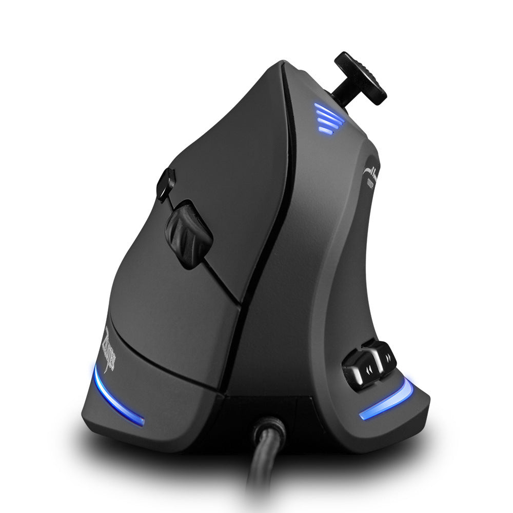 Ergonomic Wired Vertical Optical Programming Mouse - LightningZap