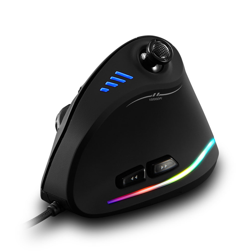 Ergonomic Wired Vertical Optical Programming Mouse - LightningZap