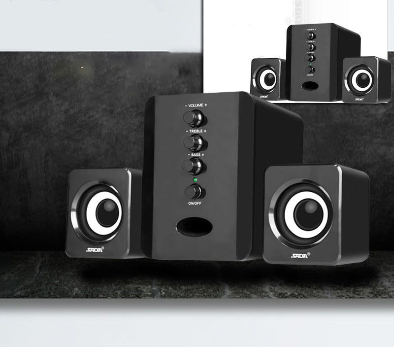 D-202 Computer Speakers with Subwoofer | Stereo Sound System for Music & Smartphones - LightningZap