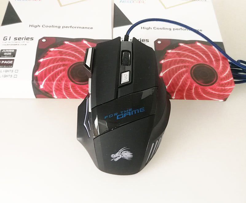 7-Button RGB USB Gaming Mouse with Colorful LED Lights - LightningZap