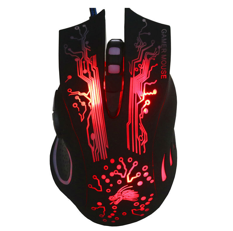 7-Button RGB USB Gaming Mouse with Colorful LED Lights - LightningZap