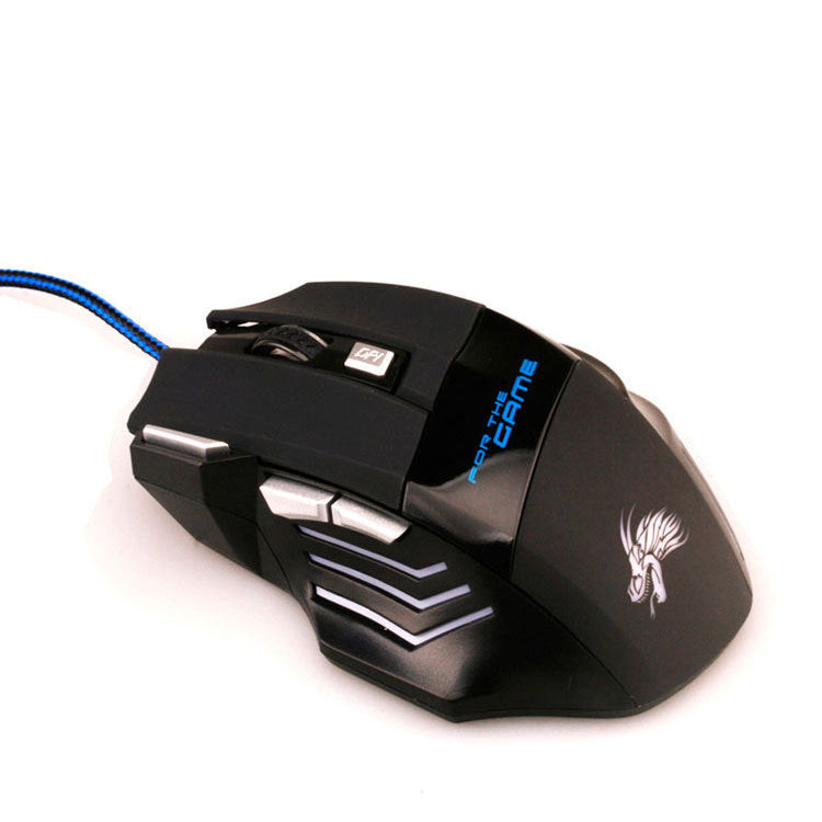 7-Button RGB USB Gaming Mouse with Colorful LED Lights - LightningZap