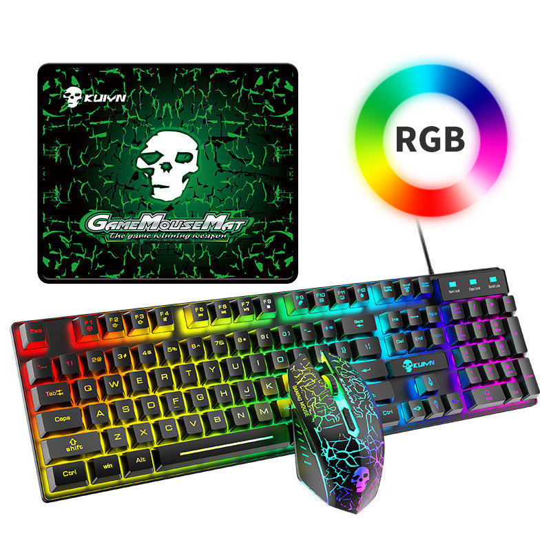 Kuiying T6RGB LED Backlit Keyboard and Mouse Combo - LightningZap