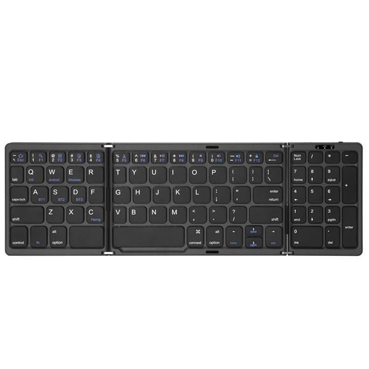 Portable Tri-Fold Wireless Bluetooth Keyboard – Compact, Universal &amp; Multi-System Compatible