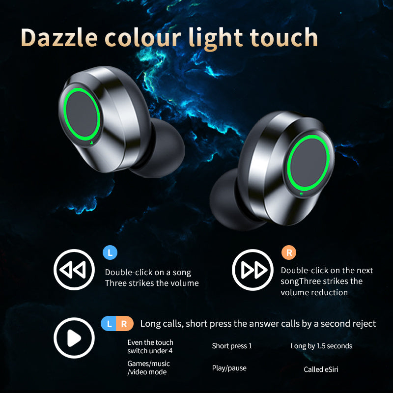 YD03 Wireless Bluetooth Headset with Smart Digital Display & Breathing Light - LightningZap