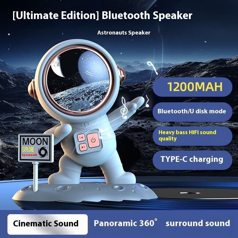 Bluetooth Spaceman Stereo Speaker - Small Creative Wireless Ornament - LightningZap