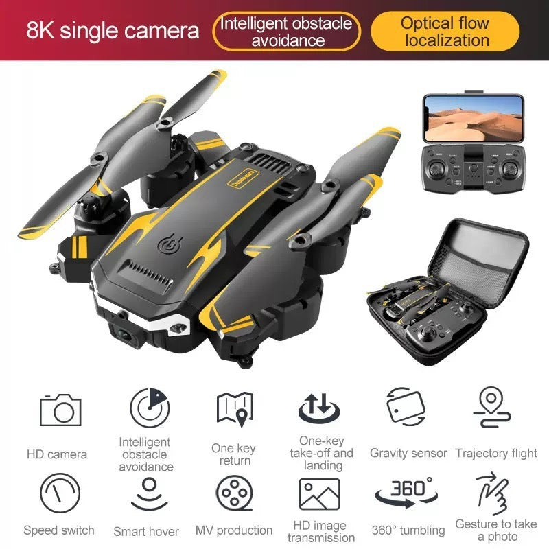 Lightning-Zap SkyVision 8K Pro Folding Drone with Dual Camera & Obstacle Avoidance