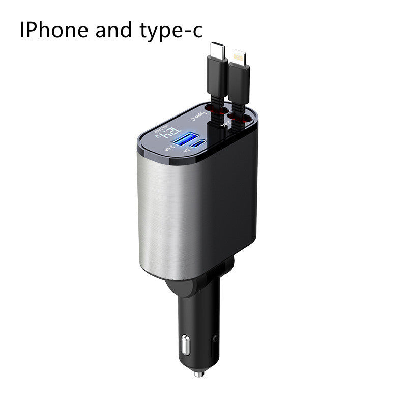 Metal Car Charger – Fast USB & Type-C Adapter - LightningZap