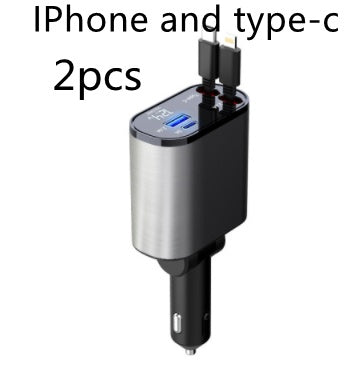 Metal Car Charger – Fast USB & Type-C Adapter - LightningZap