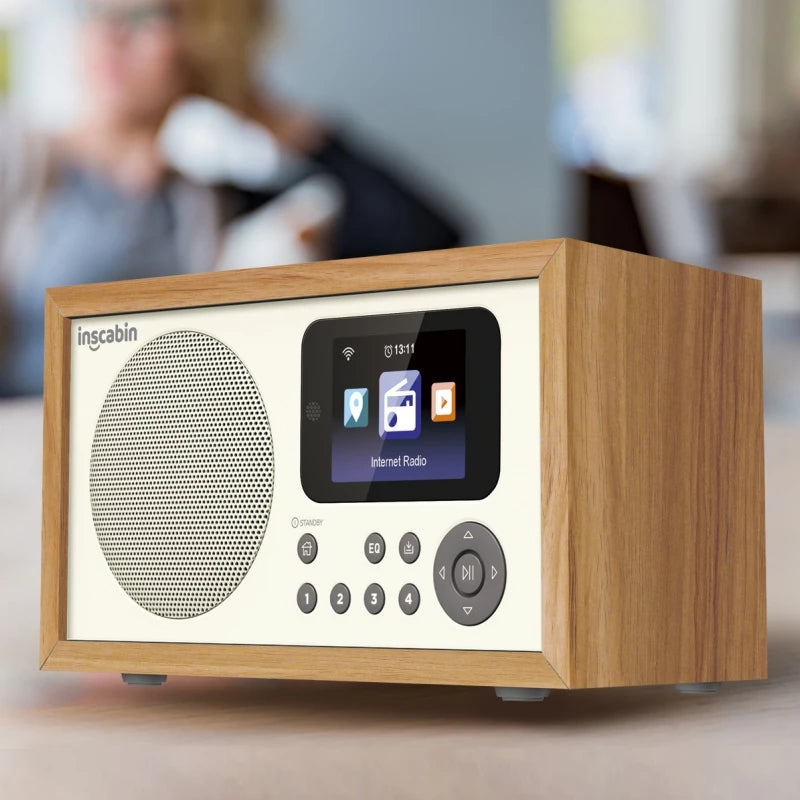 WiFi Digital Radio Bluetooth 5.0 Speaker with MP3 Player, LED Display, U Disk Support, Alarm Clock & DAB Radio