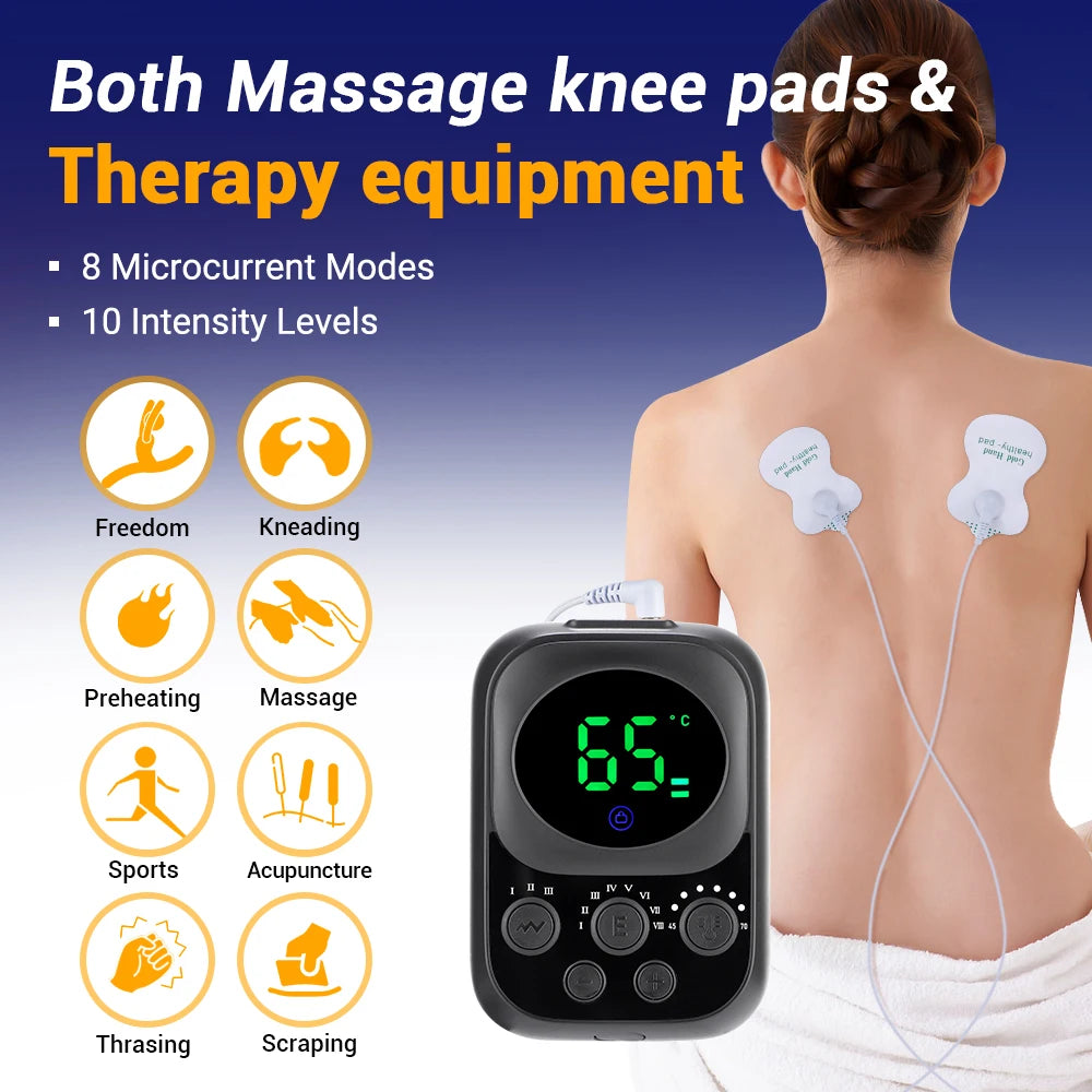 Wireless Heated Knee, Shoulder & Elbow Massager with Vibration & Hot Compress - LightningZap