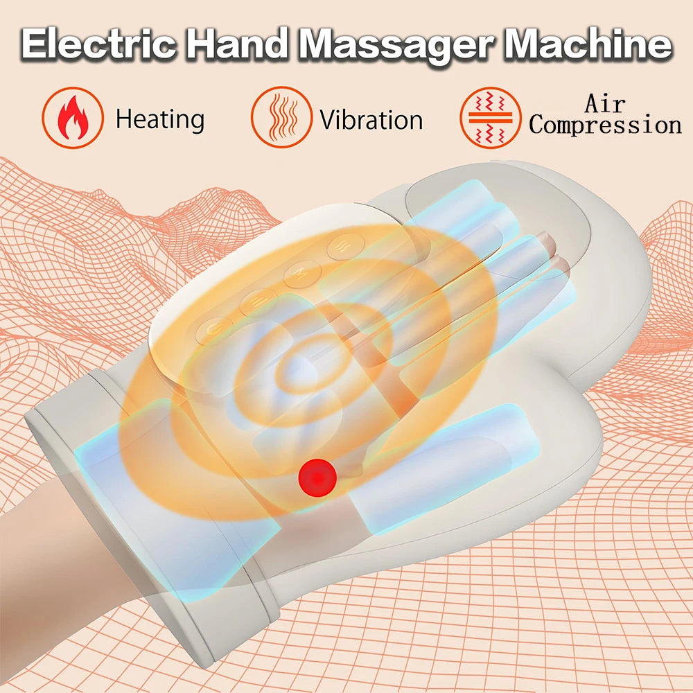 Cordless Electric Hand Massager with Heat, Vibration & Air Compression - LightningZap