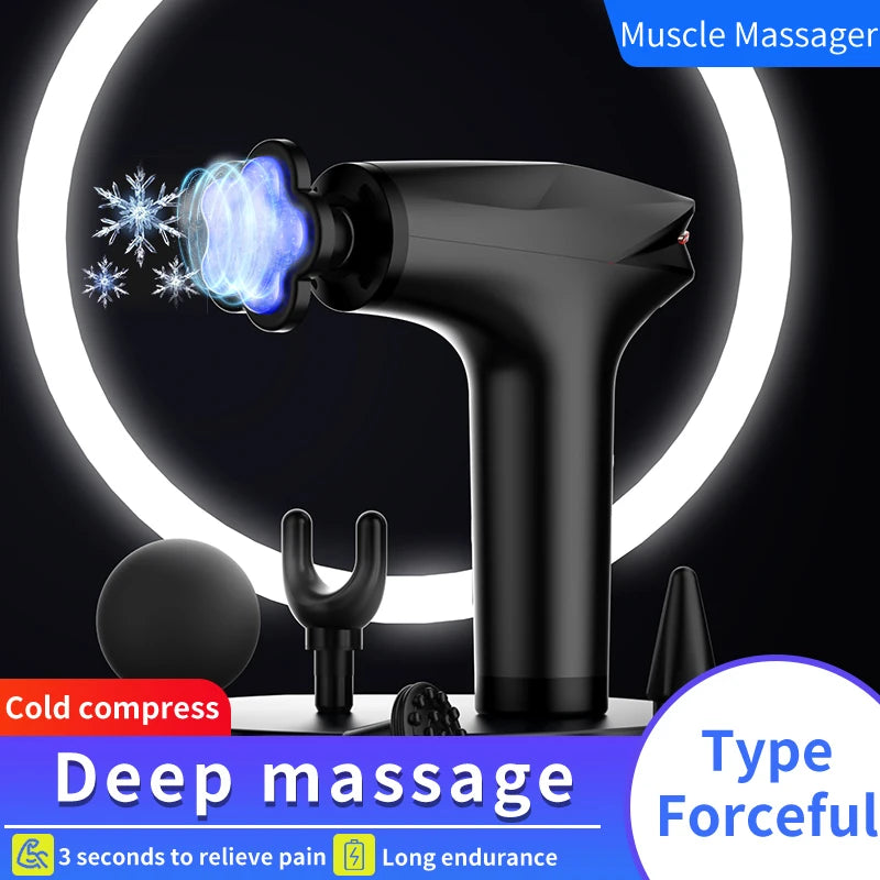 JianYouCare Portable Cold Compress Massage Gun – Deep Tissue Percussion Muscle Relaxation - LightningZap