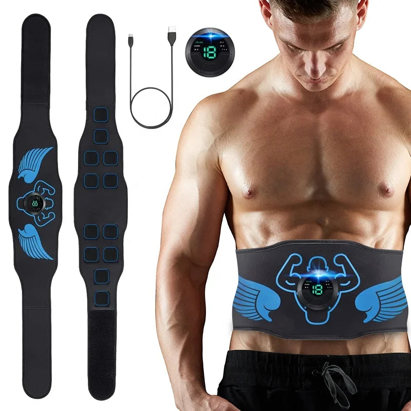 EMS Abdominal Muscle Stimulator – Weight Loss & Body Toning Massage Belt - LightningZap