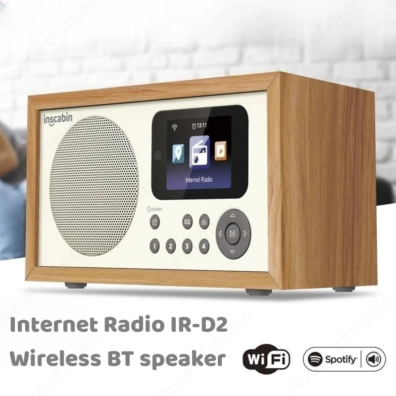 WiFi Digital Radio Bluetooth 5.0 Speaker with MP3 Player, LED Display, U Disk Support, Alarm Clock & DAB Radio