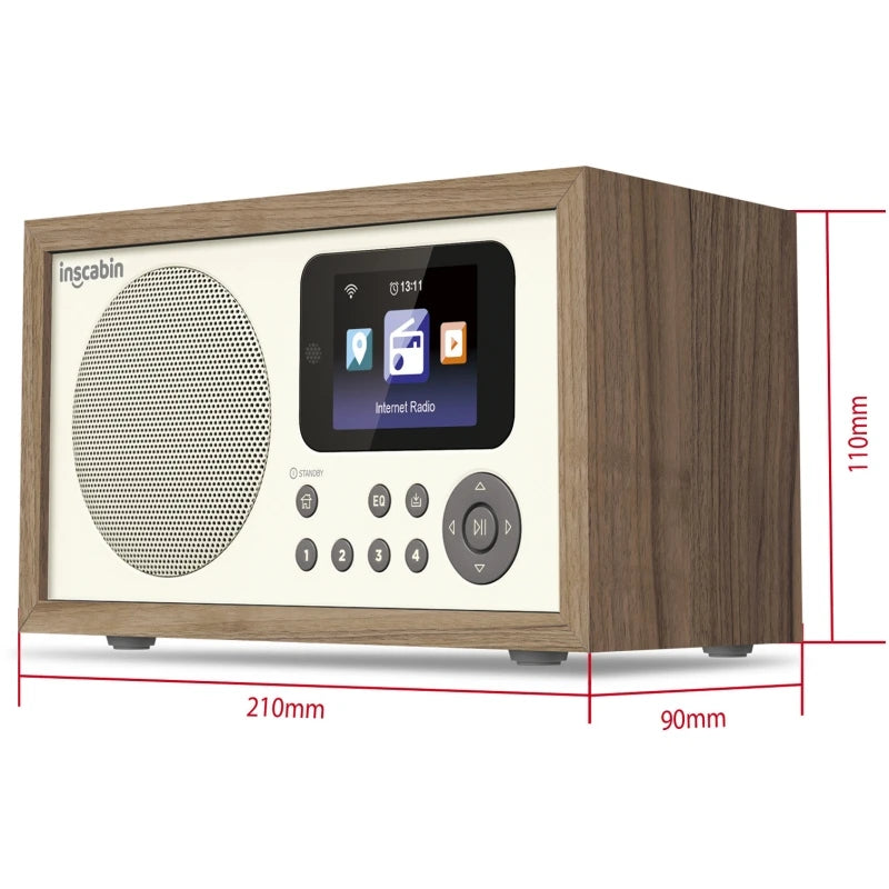 WiFi Digital Radio Bluetooth 5.0 Speaker with MP3 Player, LED Display, U Disk Support, Alarm Clock & DAB Radio