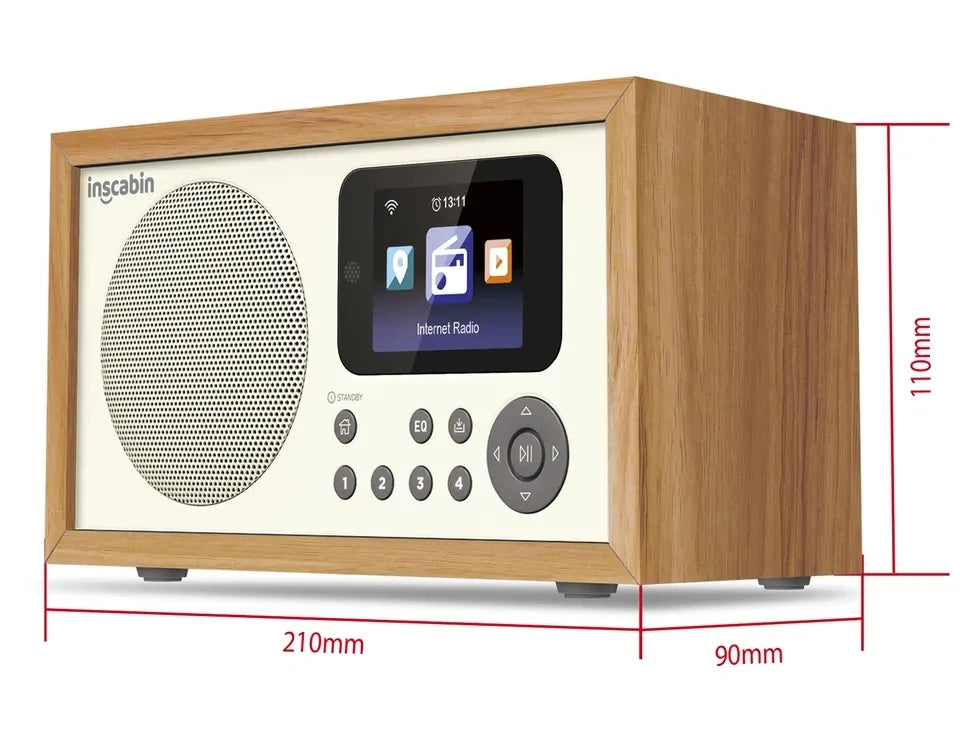 WiFi Digital Radio Bluetooth 5.0 Speaker with MP3 Player, LED Display, U Disk Support, Alarm Clock & DAB Radio