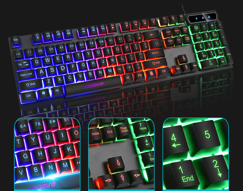 Colorful Backlit Gaming Usb Wired Gaming Keyboard - LightningZap