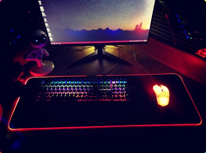 RGB LED Luminous Gaming Mouse Pad - LightningZap