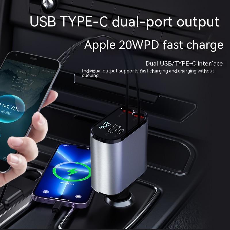 Metal Car Charger – Fast USB & Type-C Adapter - LightningZap