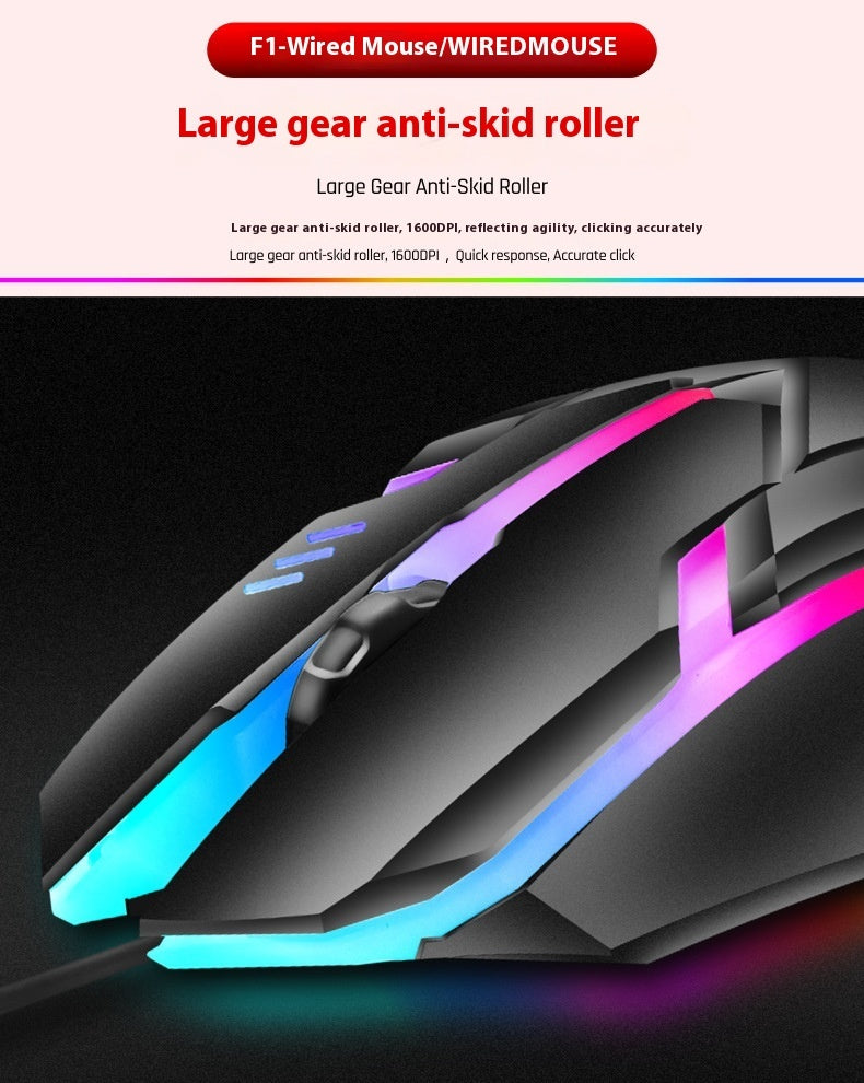 Wired Luminous USB Mouse for Office, Home, and Gaming - LightningZap